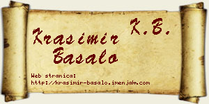 Krasimir Basalo vizit kartica